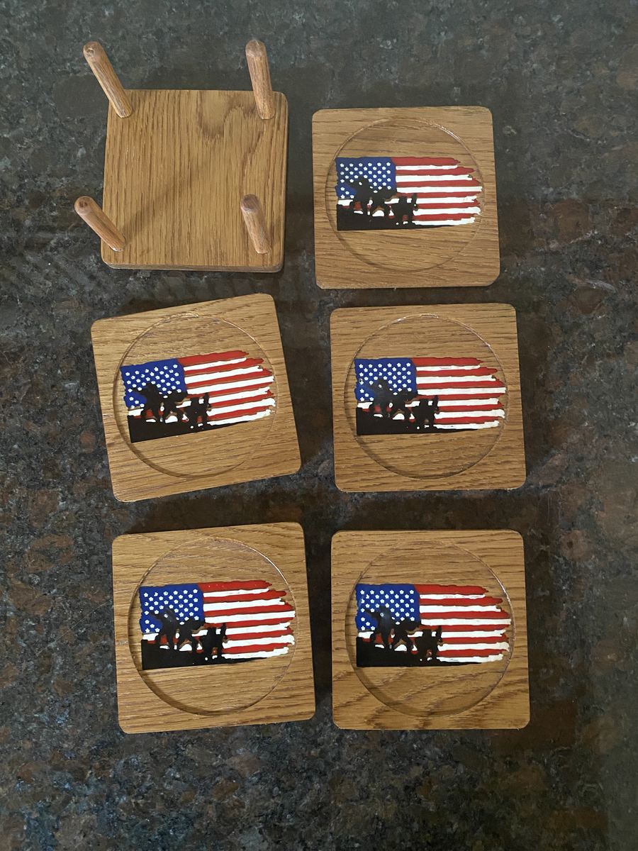 Patriotic coaster set