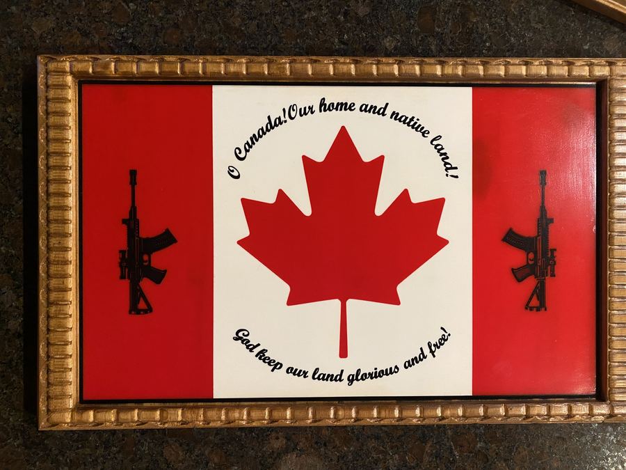 Canadian flag frame