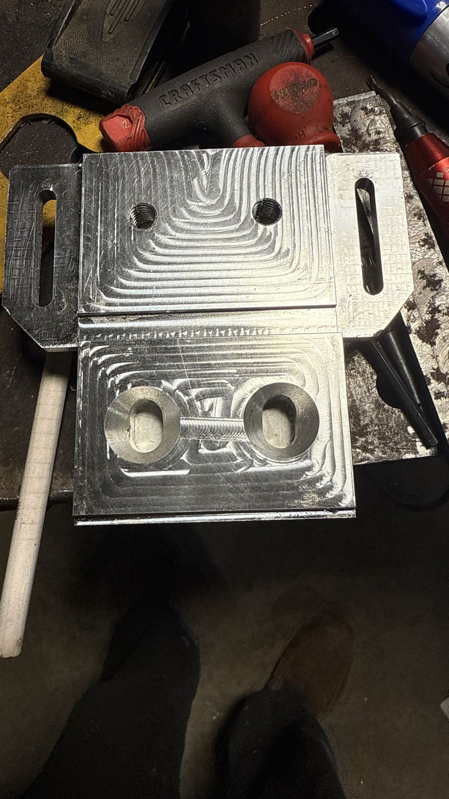 CNC milled aluminum fixture